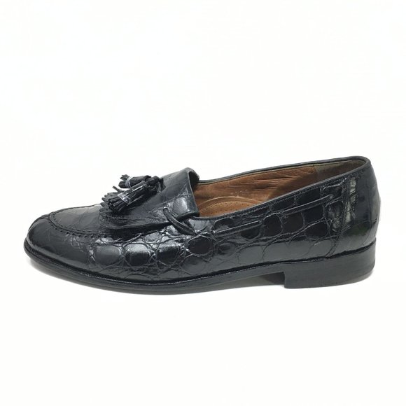 VTG Gucci Loafers Shoes Size 41 EU/7.5 Crocodile main image 5